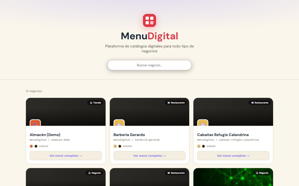 MenuDigital SaaS Gastronómico